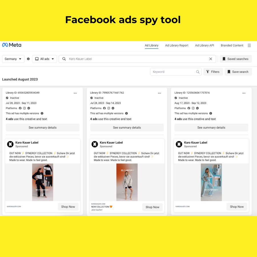 tools to spy on competitors - Facebook ads spy tool